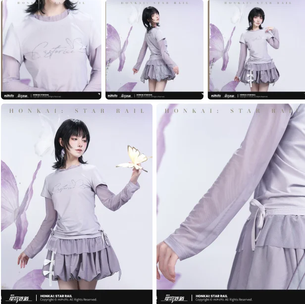 

game miHoYo Official Genuine Honkai: Star Rail Castorice Theme Impression Series T-shirt Role Play Figures Gift birthday Gift