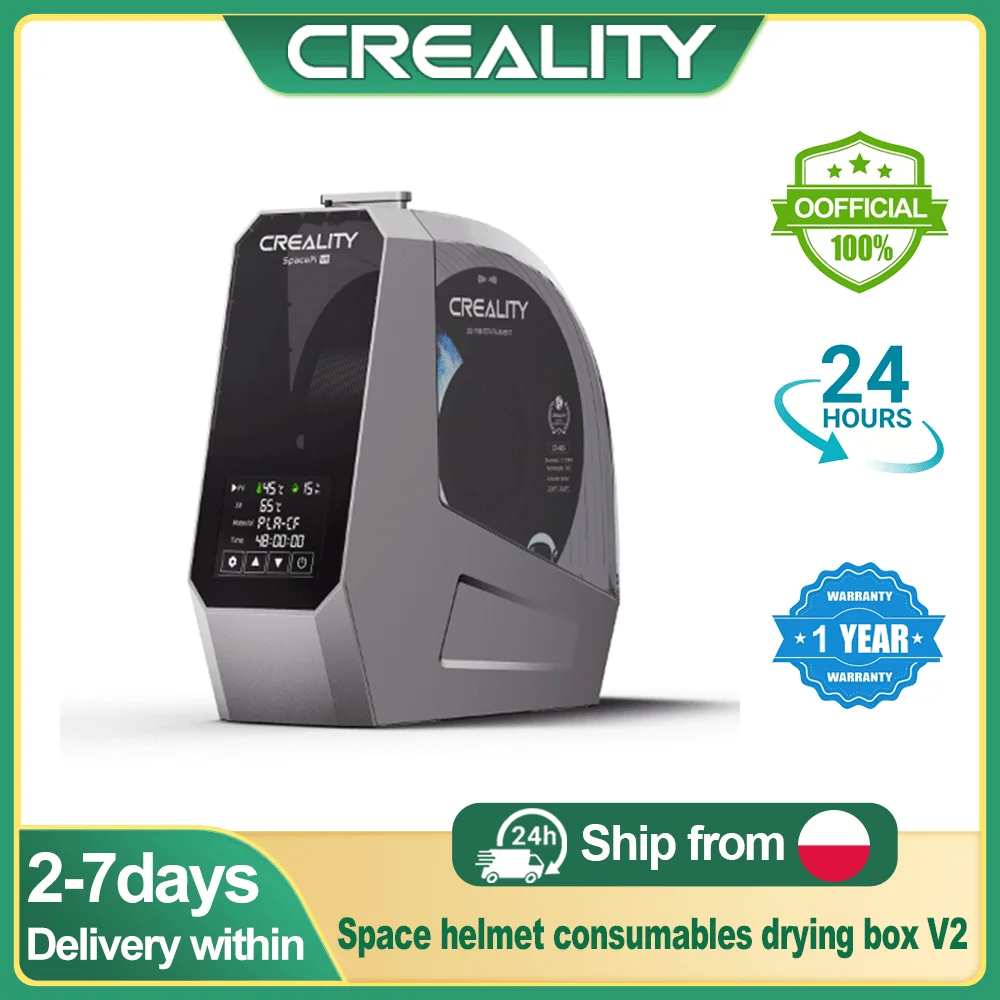 Image of Creality SpacePi V2 Filament-Trocknerbox mit einstellbarer Temperatur 45 ℃ -75 Trocken aufbewahren 1KG Filament Lagerung 360 ° Heißluftbeheizung 1-48h