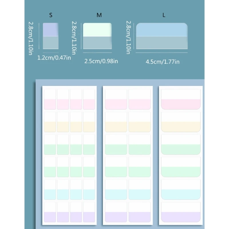 10 個の付箋インデックスタブ多機能付箋書き込み可能なページマーカー