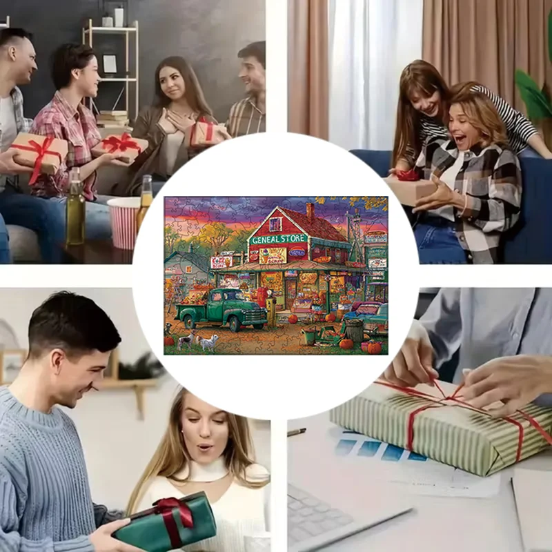 ชีวิตชนบทที่ผ่อนคลาย, จิ๊กซอว์ไม้, ภาพจิตรกรรมฝาผนังตกแต่งบ้าน