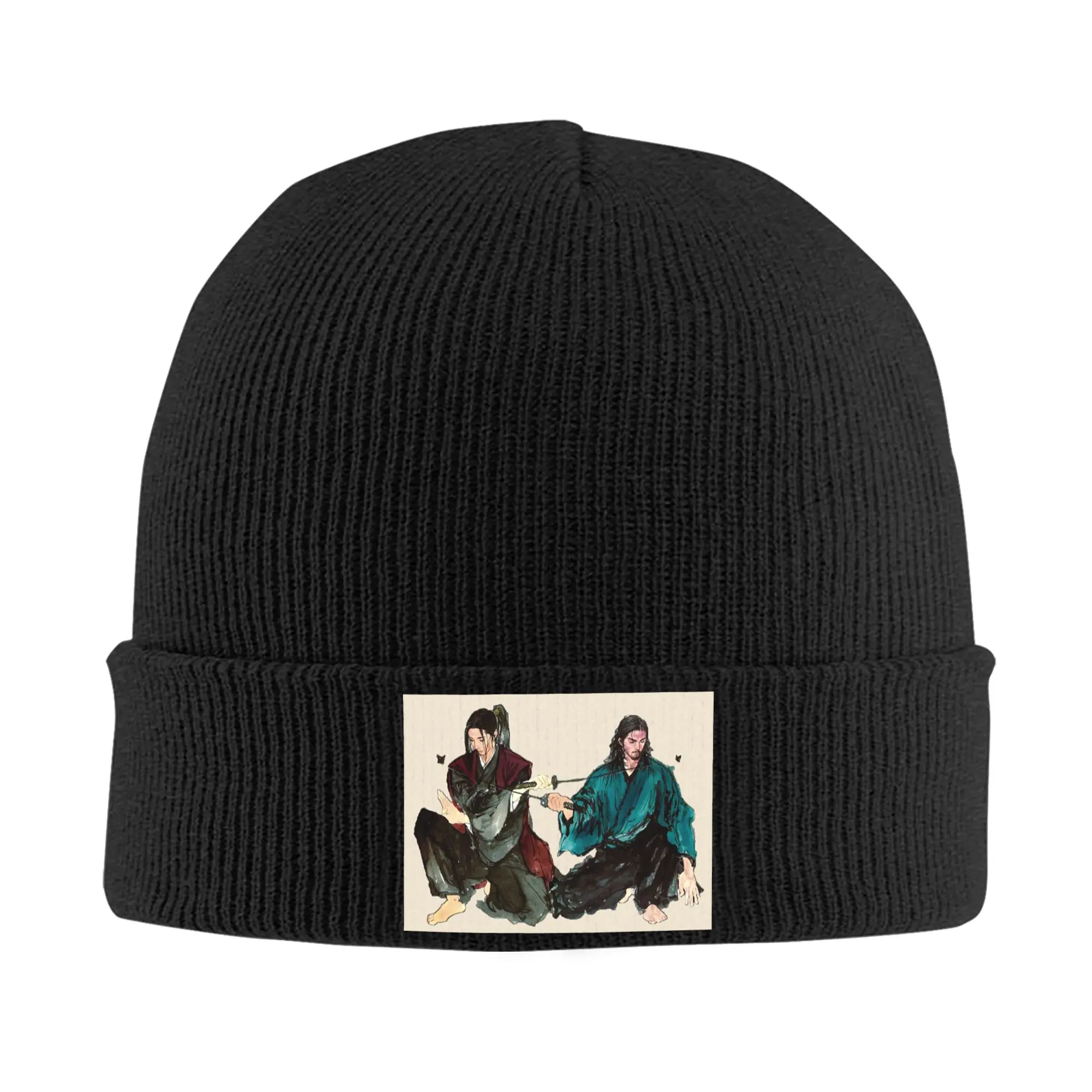 Inoue Takehiko Vagabond Manga Musashi Miyamoto vs Sasaki Kojiro Winter Skullies Beanies Hat Autumn Knitted Hats Bonnet Caps