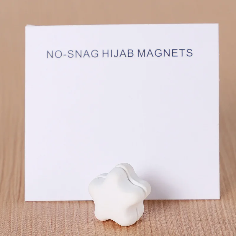 Safe Magnet Pins Hijab Scarf Strong Magnet Buckle Hearts Stars Square Shape Metal Clips Brooch Muslim Woman Shawls Clip Buckles