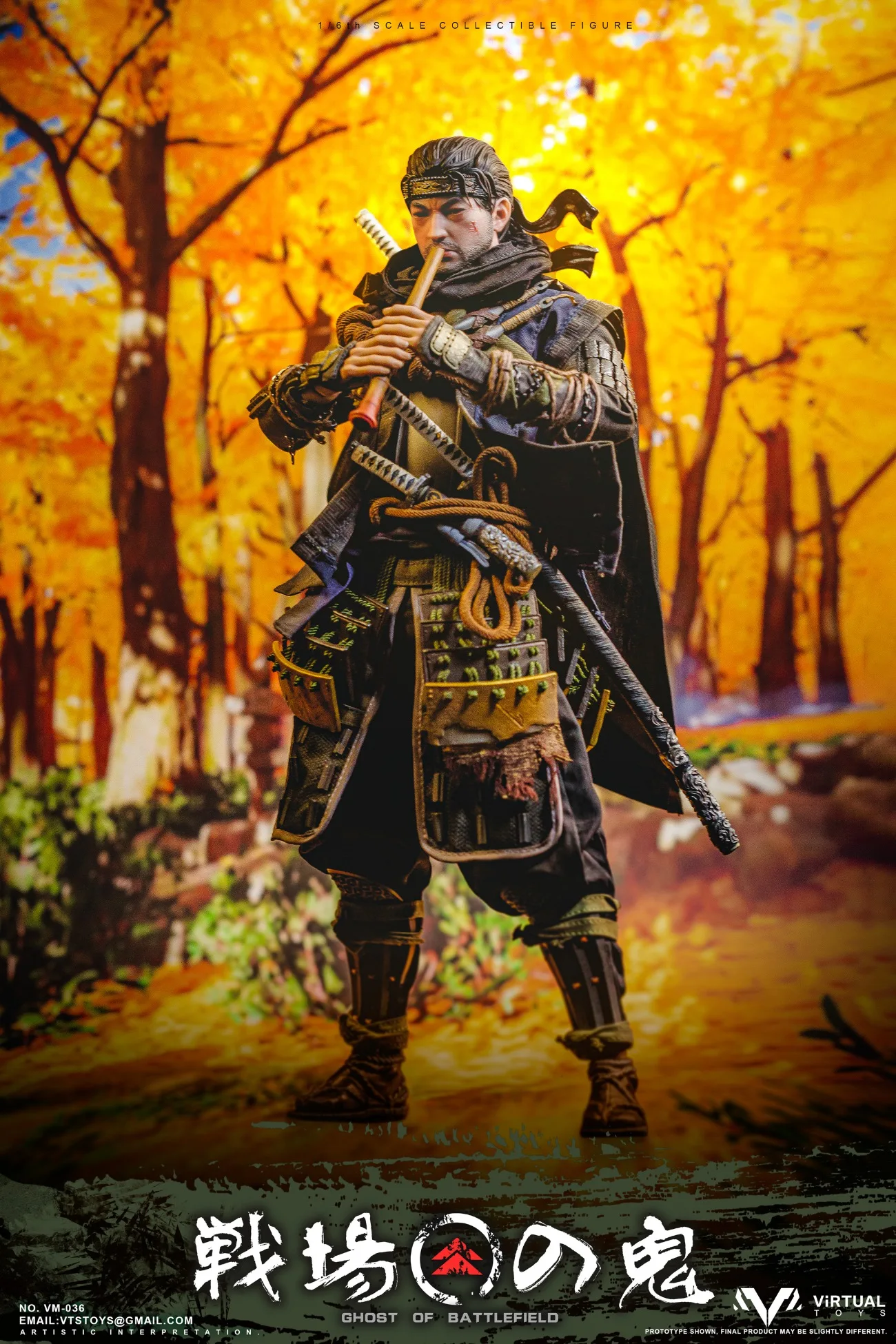 Original 1/6 VTSTOYS VM-036 Ghost Of Tsushima Figure Model Action