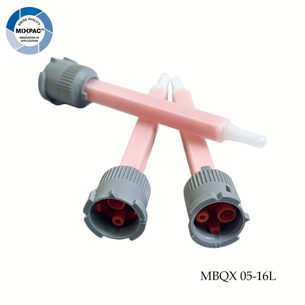 Sulzer Mixpac MBQX 05-16L Static Mixer Applicator Mini Mixer Plastic Mixing Nozzles Adhesive Mixer Glue Tube Tips for 4:1/10:1