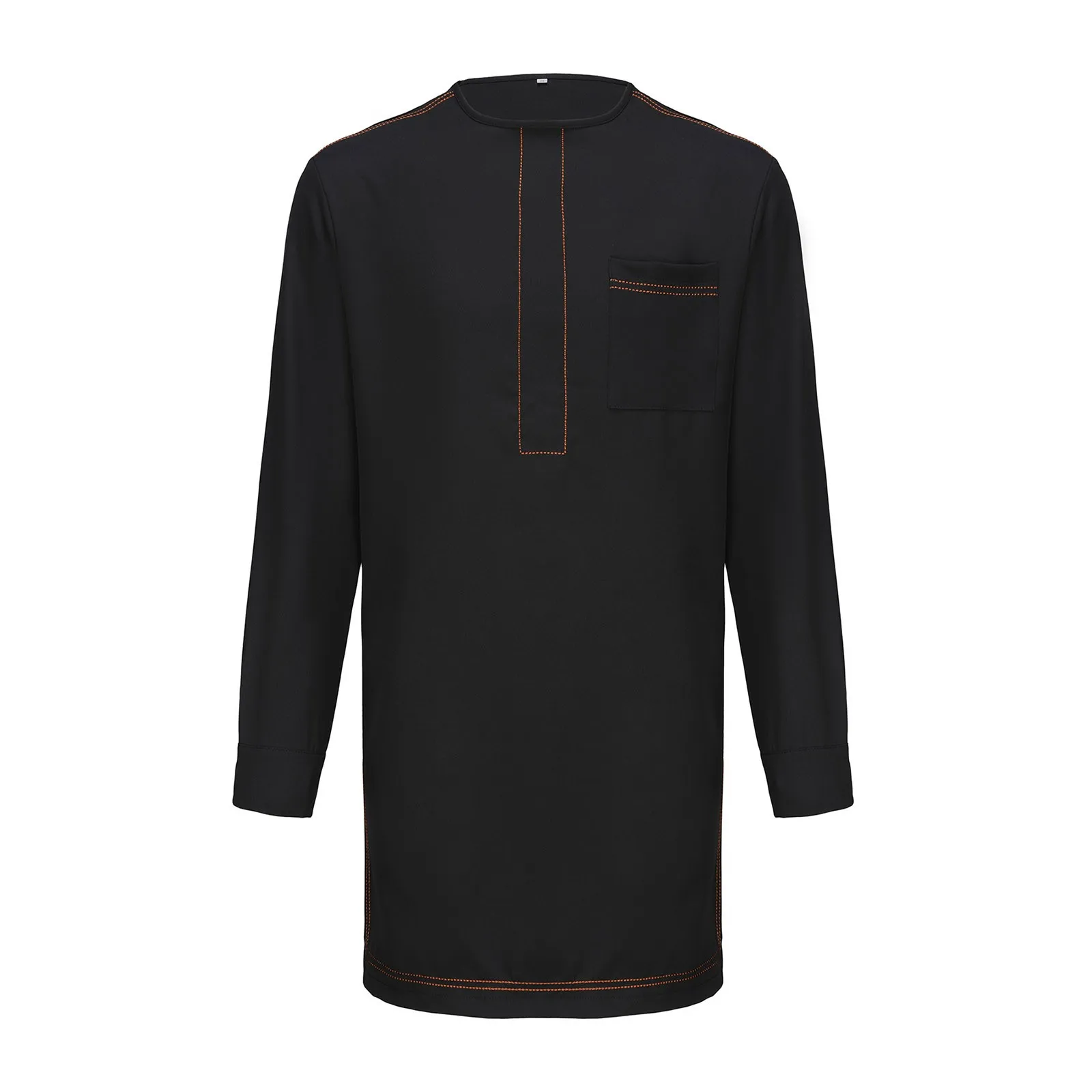 2 قطعة مجموعة الرجال التطريز مسلم الجلباب فستان أطفال مع سروال داخلي موضة كم طويل جيب جوبا ثوب رمضان الملابس الإسلامية الجلابة