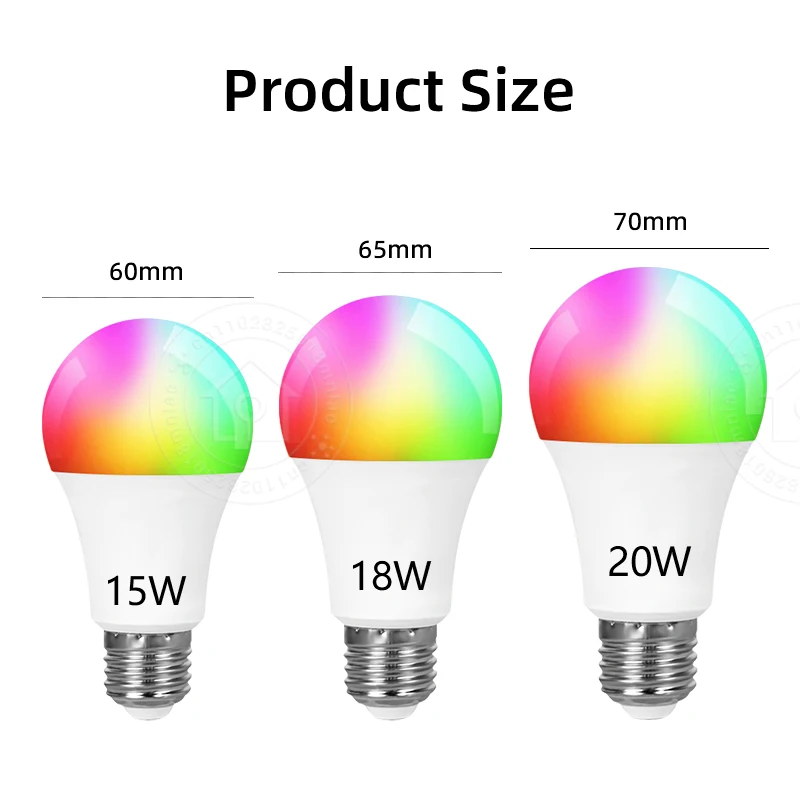 Homekit WiFi E27 لمبة ذكية قابلة للتعتيم RGBCW 110 فولت 220 فولت تطبيق إضاءة ضبط عكس الضوء SIRI Alexa Google Home IOS التحكم الصوتي #3