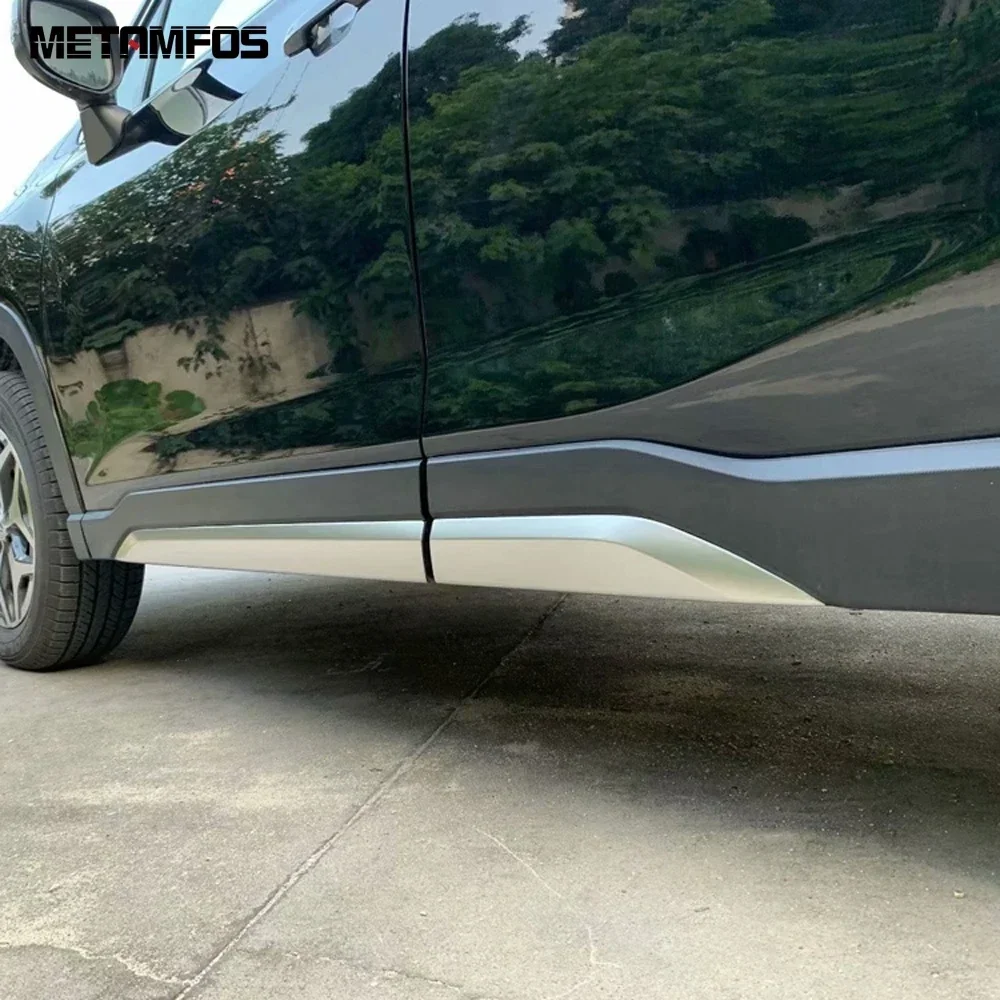 اكسسوارات لسوبارو فورستر SK 2019-2021 2022 2023 2024 الفولاذ المقاوم للصدأ الباب الجانب خط قطاع الجسم تنورة صب تقليم تصفيف السيارة #2