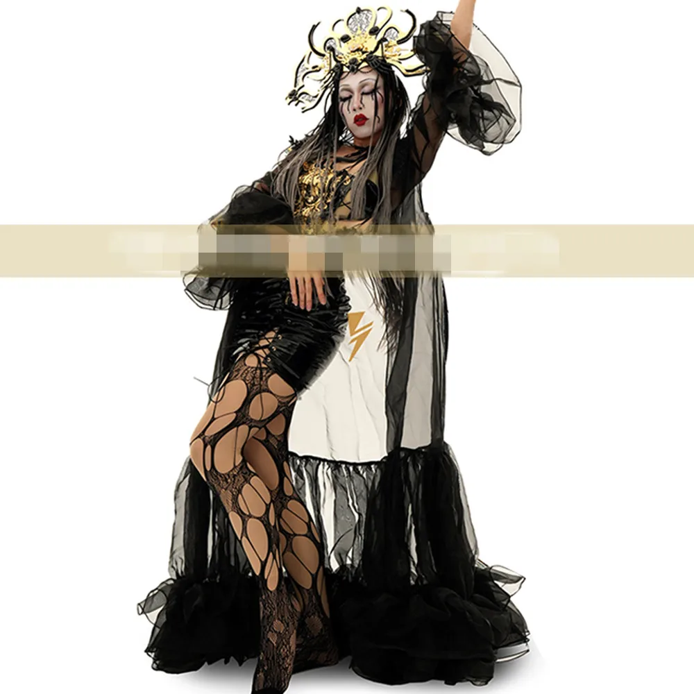 Halloween Drag Queen Outfit Women Nightclub Club Party Show Wear Carnival Festival Clothing Gogo Performance Fancy Clothes