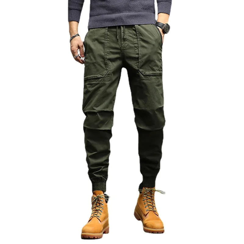 

Мужские комбинезоны, новый модный бренд, повседневные брюки с манжетами, свободные брюки большого размера, мужские трансграничные брюки.