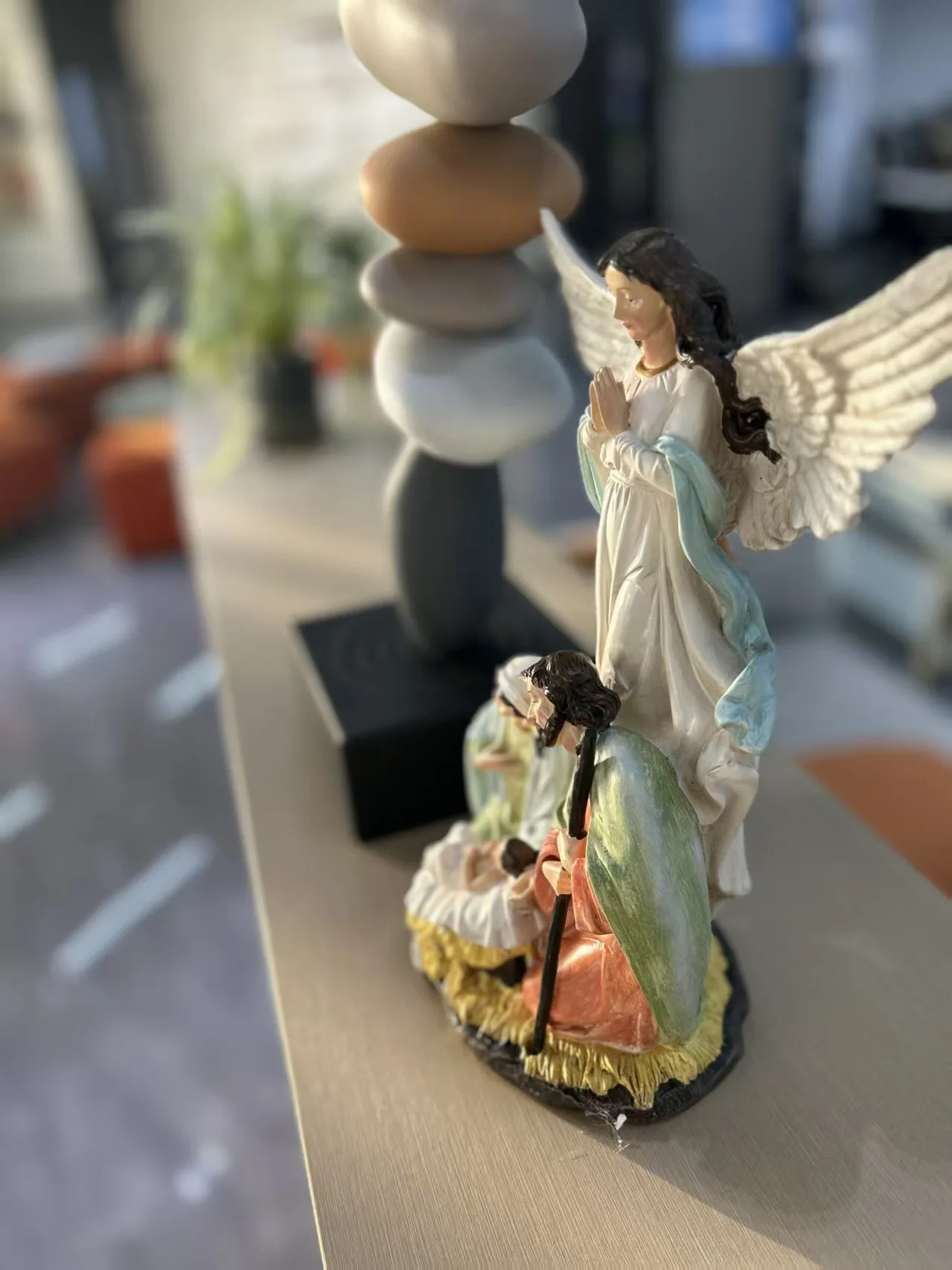 European Crossover New Easter Manger Decoration Holy Family Angel Figure Christmas Religion Christmas Decoration Resin