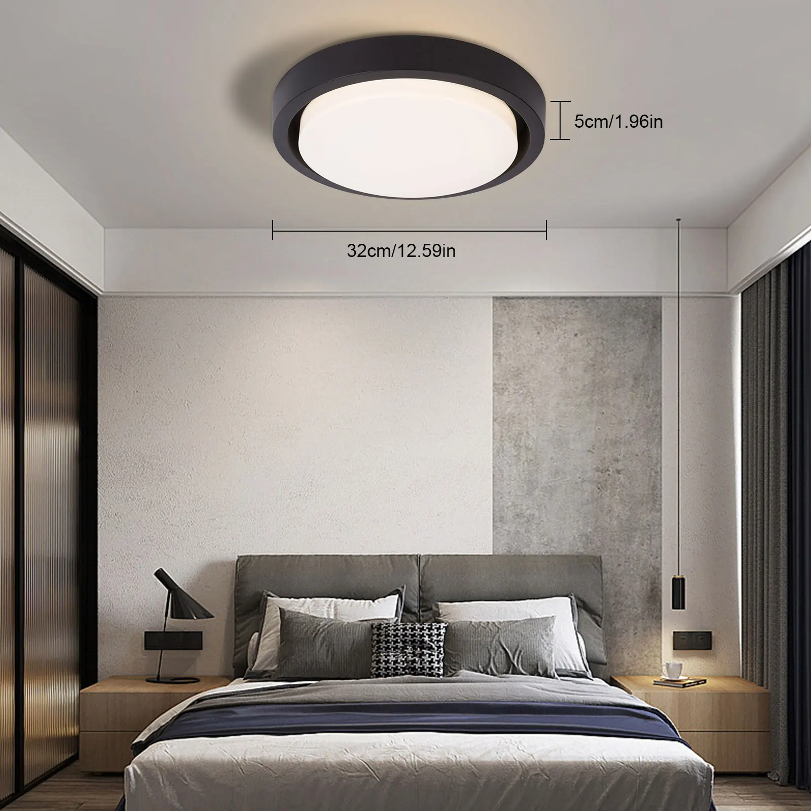 Loyalheartdy 18W Plafond Lamp Flush Mount Led Plafondlamp Ronde Kroonluchter Voor Badkamer Slaapkamer Keuken Wasruimte