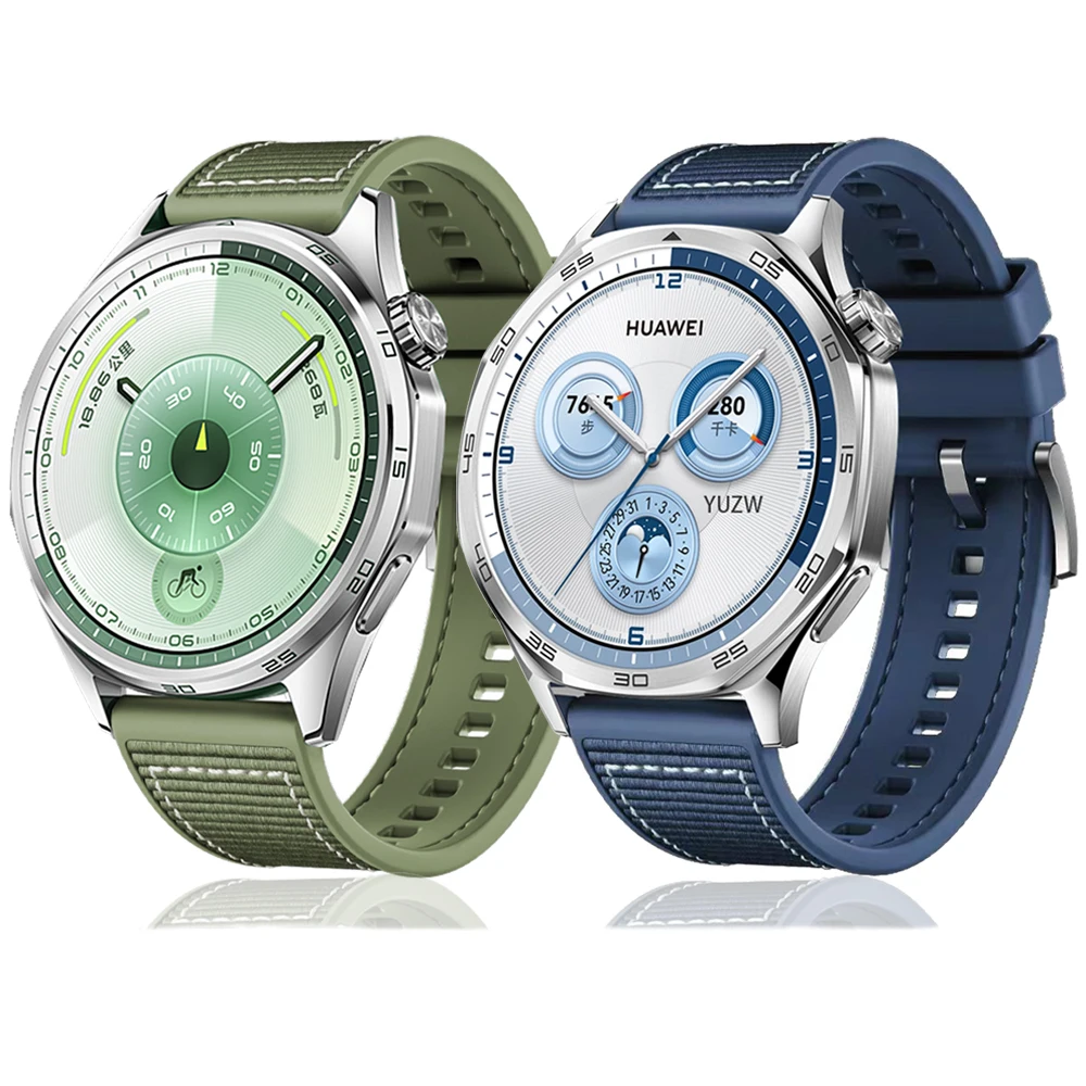 Official 22mm Composite Nylon Strap For HUAWEI WATCH Silicone Band GT 6 5 4 46mm Watch 5 Pro GT 3 2 Pro Sport Wristband Bracelet