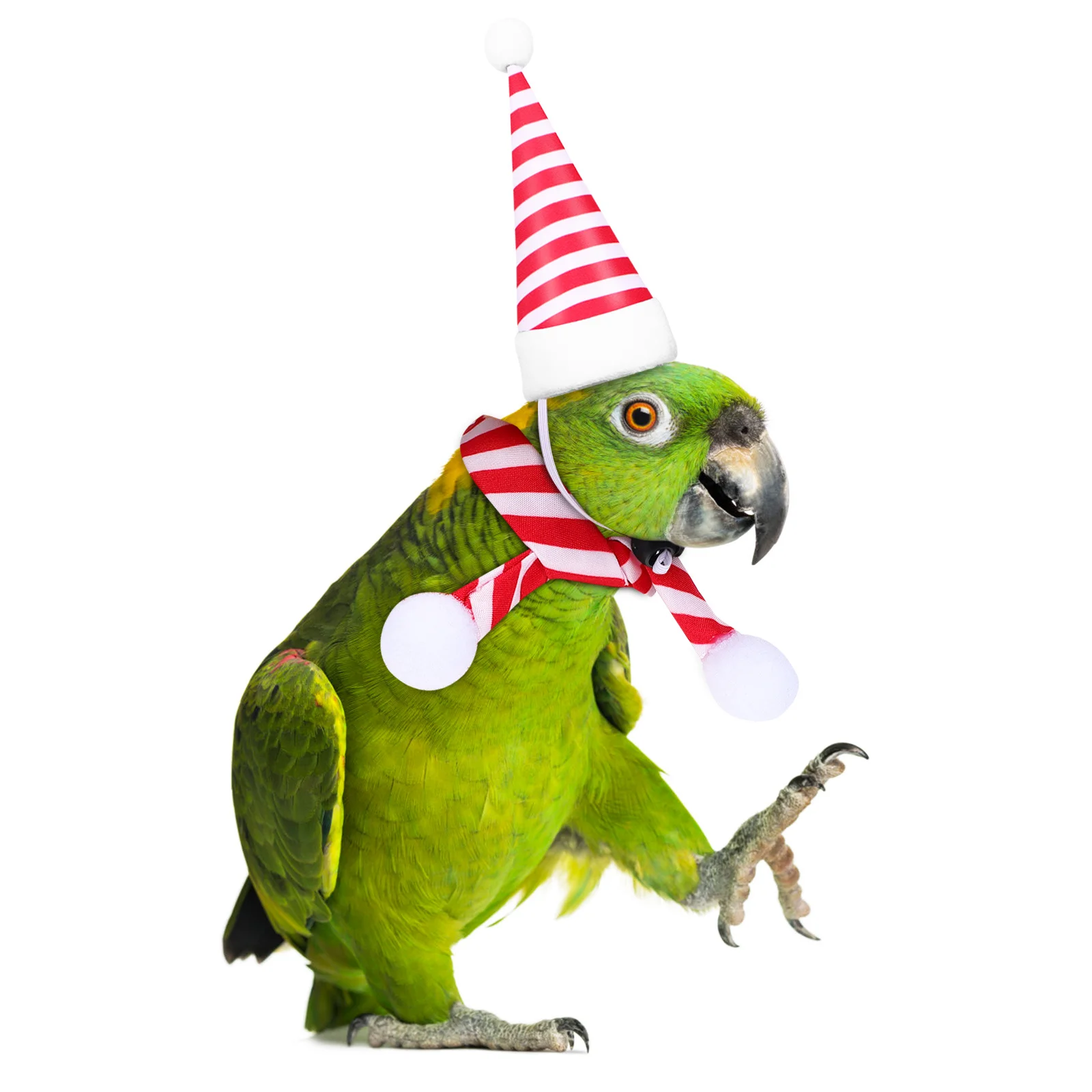 

2Sets Small Pet Christmas Hat Scarf Costume Set Warm Kitten Puppy Hamster Dog Holiday Accessories Dog Scarf