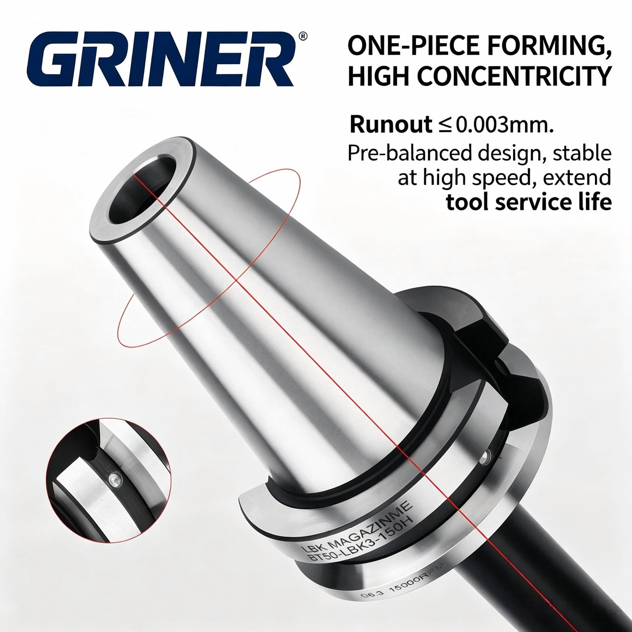 GRINER High Rigidity BT40 LBK Boring Tool Holder BT50 LBK Arbor High Precision CNC Boring Head Shank