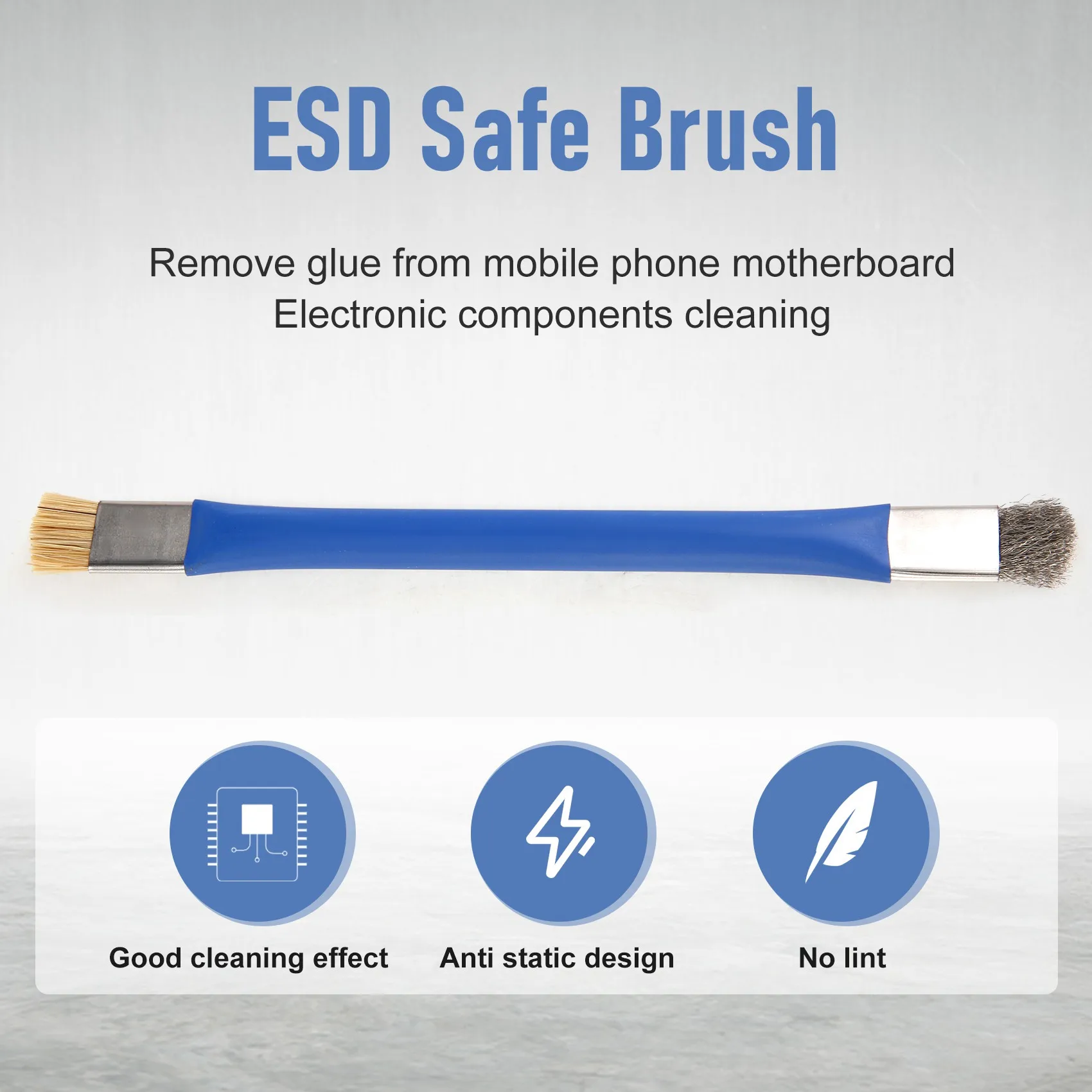 

Современная антистатическая щетка A78K для чистки материнских плат и печатных плат, двусторонняя, удобная, для ремонта мобильных телефонов