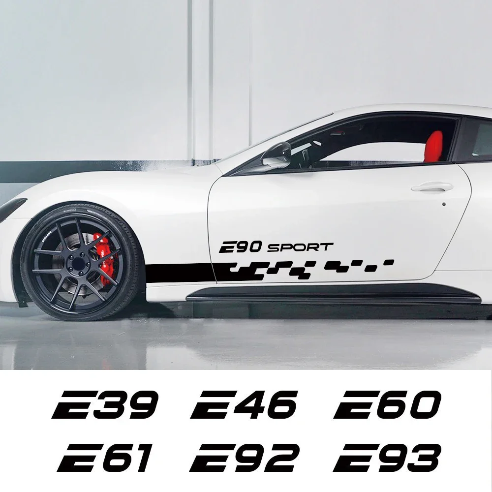 

Наклейка на дверь автомобиля, Виниловая наклейка с боковым кузовом, декоративные аксессуары для BMW E39, E46, E60, E90, E28, E30, E34, E36, E91, E53, E61, E62, E70, E87, E92, E93