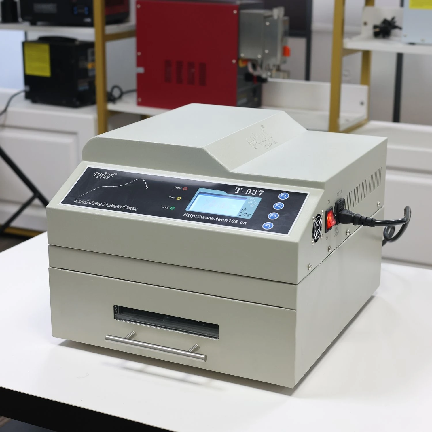 

Puhui Hot Air Infrared Reflow Oven Leadfree Soldering Oven T937 Desktop SMT Reflow Oven T-937