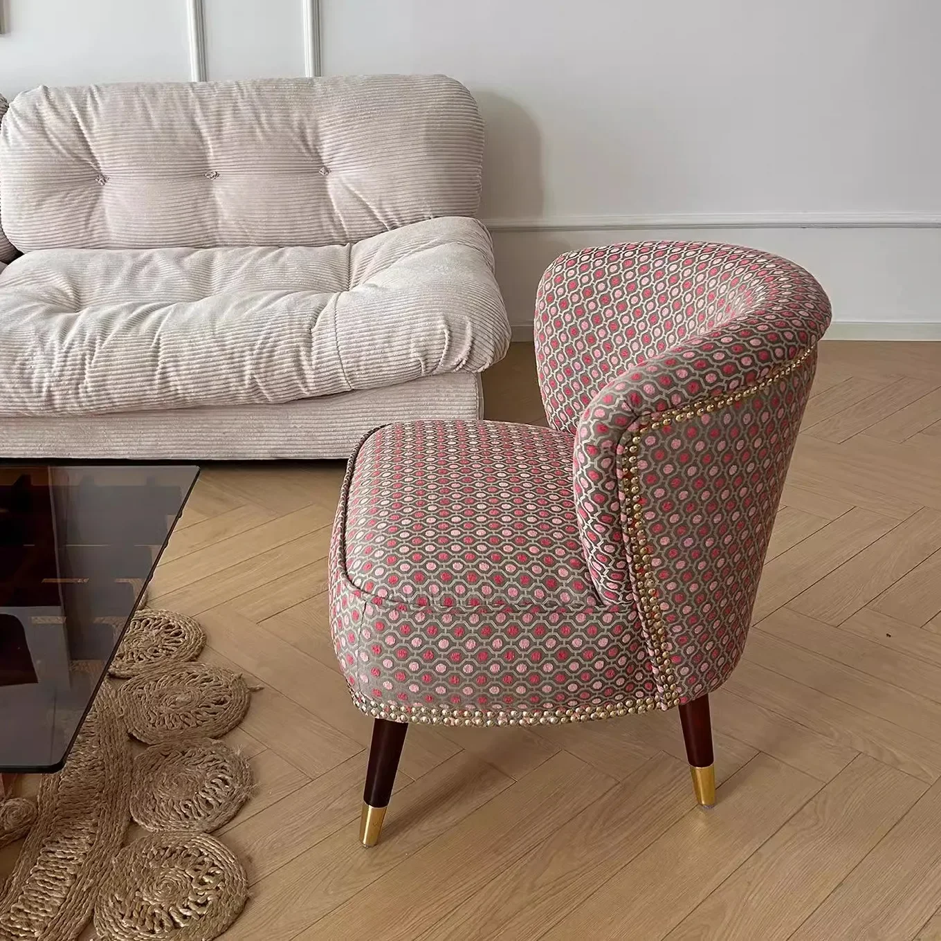 Современный креативный минималистичный диван-кресло для гостиной, одноместное кресло из барной ткани