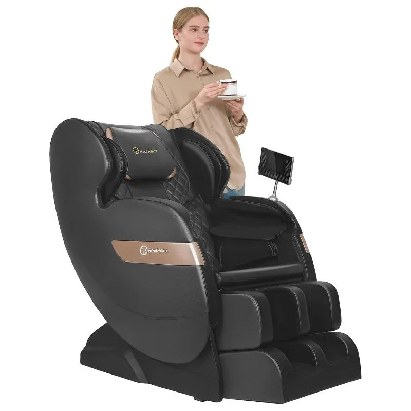 

Массажное кресло Real Relax 2025 для всего тела с двухъядерным S-треком, массажное кресло шиацу с нулевой гравитацией и управлением через приложение и ЖК-дисплеем