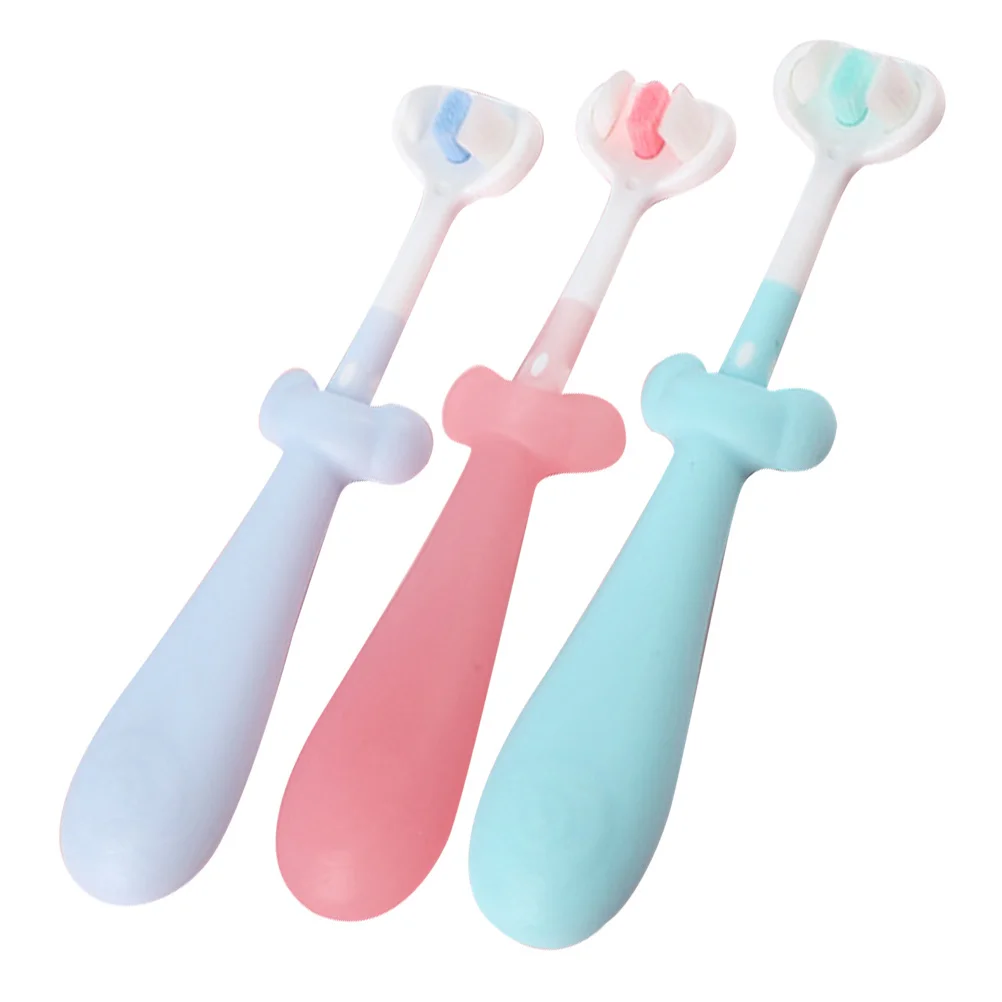 3 قطع فرشاة أسنان للأطفال الصغار، شعيرات ناعمة، منظف أسنان يدوي للأطفال، مادة آمنة، فرشاة أسنان مريحة #3
