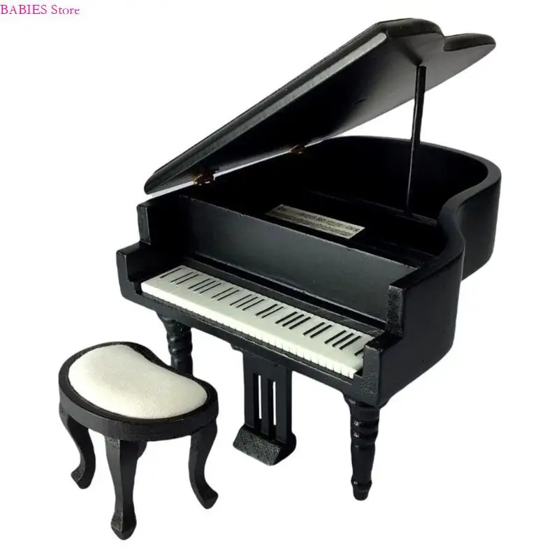 

C9GB Educational Dollhouses Miniature Piano Toy Pretend Play Accessories