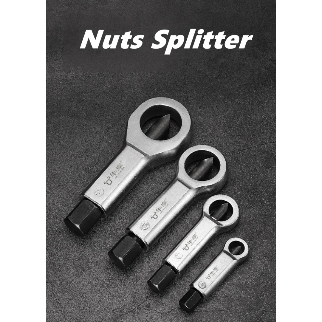 Nut Screw Splitter Set Remover Tools,Rusted Nut Breaker,Steel Nut Remover Extractor,Manual Pressure Nut Cracker Metal Splitter