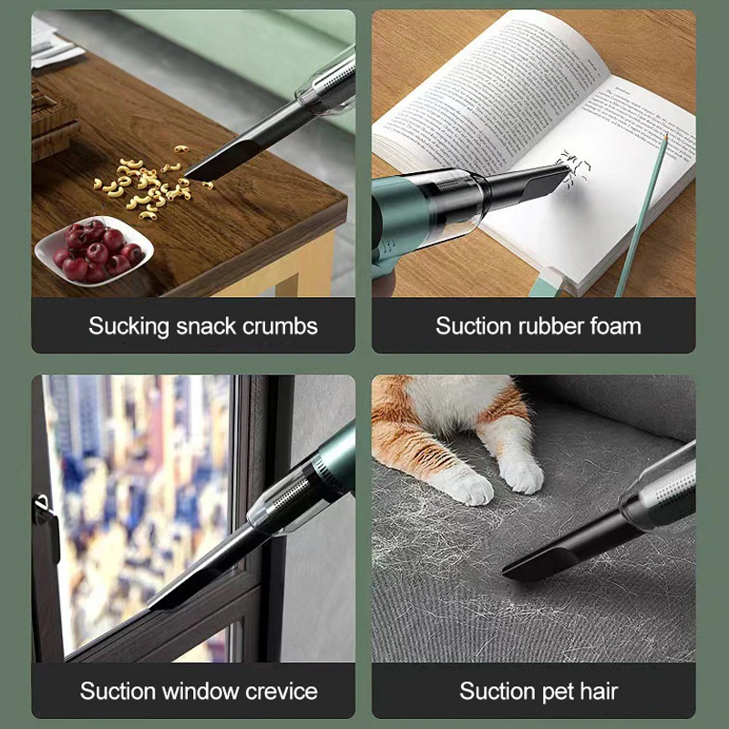 EAFC-aspiradora de coche sin escobillas, inalámbrica, 20000Pa, fuerte succión, aspiradora de mano para el hogar y el coche, doble uso