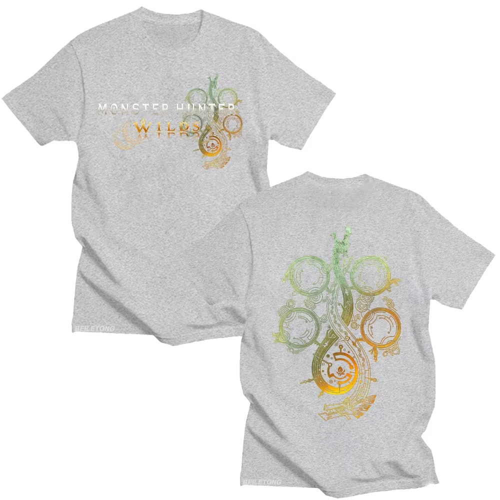 الوحش هنتر البرية رمز بلايز الساخن لعبة جديدة الرجال ملابس علوية من القطن المرأة الجولة الرقبة ملابس بأكمام قصيرة الجمالية Y2K المحملة الشرير