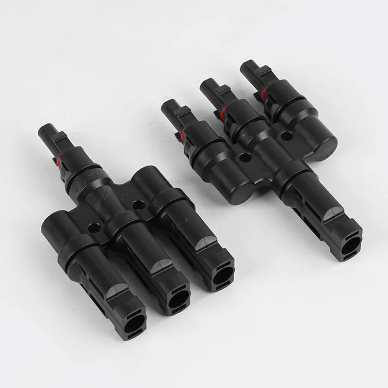 1/5/20/100 Sets T Branch Photovoltaic Solar Connector Solar Adapter Cable PV Plug 1 To 2/3/4/5/6 PV Plug (M/FFF F/MMM)