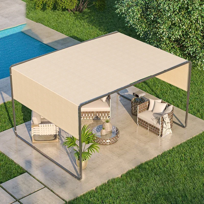 Outdoor Canopy Roof Terrace Garden for Canopy Yard Sunshade Rainproof Quadrangular Umbrella Mobile Stall Tent