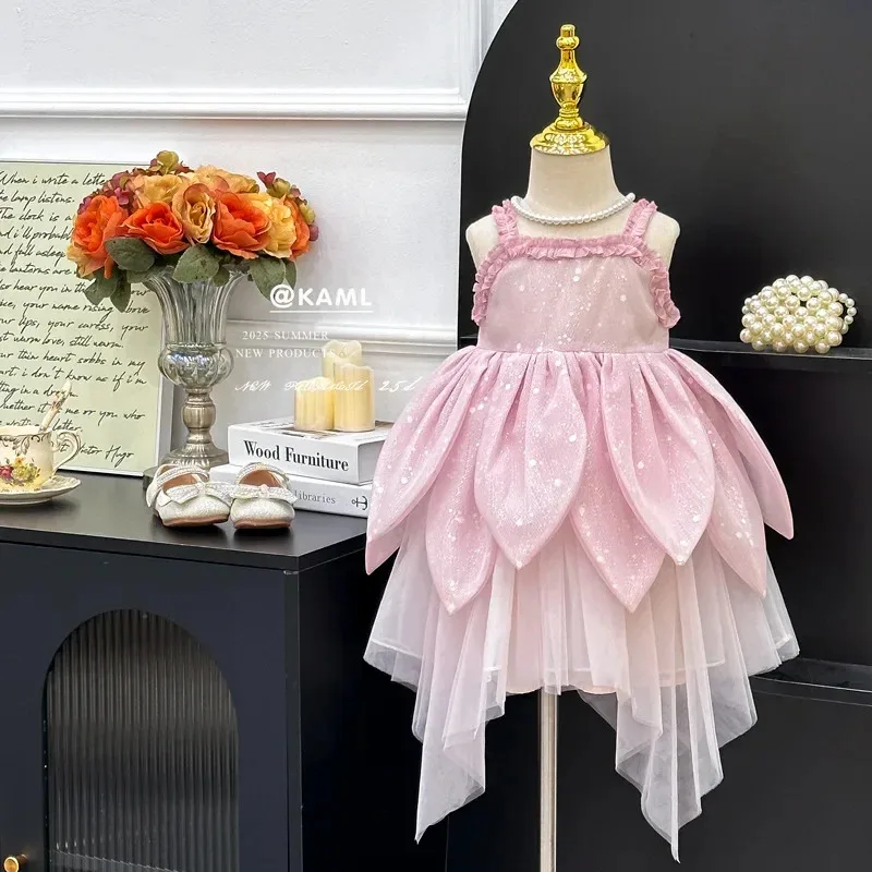 할로윈 어린이 팅커벨 핑크 코스프레 의상 유아 소녀 화려한 요정 꽃 엘프 아이 생일 공주 티아나 드레스업