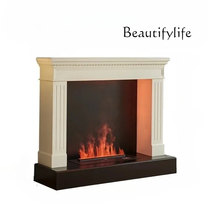 

atomized fireplace decorative cabinet French simulation fire electronic fireplace can be customized for American household use