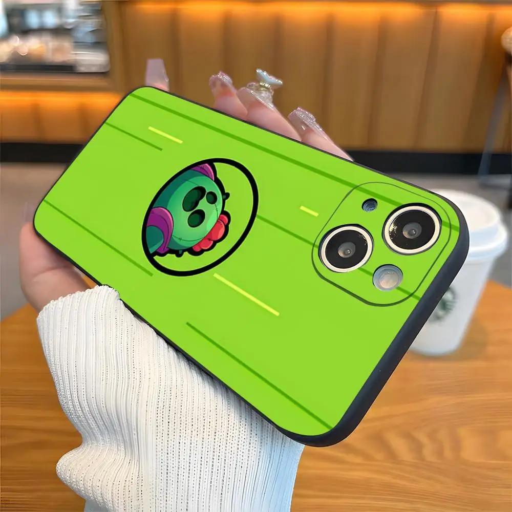 Custodia per telefono Cartoon Game Stars L-Leons per iPhone 16 e 15 14 13 12 Mini 11 XR XS X Max 7 8 Plus Pro Max Soft shell nero