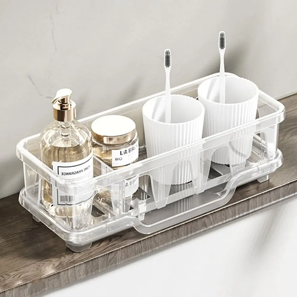 

Detachable Partition Kitchen Sink Sponge Rack Moisture-proof Save Space Shower Storage Holder with Water drainer Tray Quick Dry