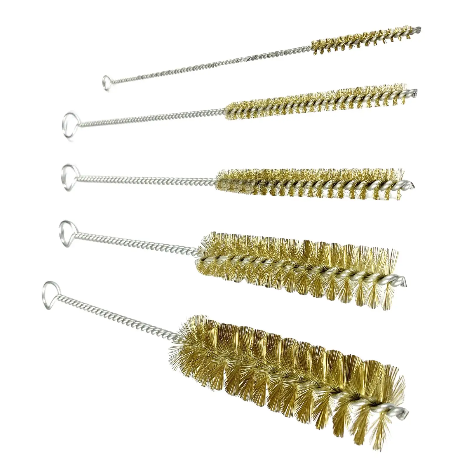 Brass Brush Remove Rust Flexible Small Long Handle Easy to Use Wire Brush Pipe Cleaning Brush for Bottles Automotive Cleaning