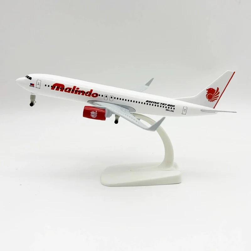

Модель самолета B737-800 Malindo Airways, игрушка самолета, масштаб 1/400, 20 см, сплав металла B737, модель самолета, авиационная миниатюрная фигурка