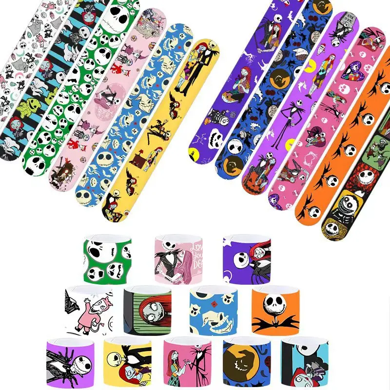 Disney The Nightmare Before Christmas Bracelet Pop Band Cute Cartoon Jack Halloween Party Supplies Fashion Accessories for Gifts