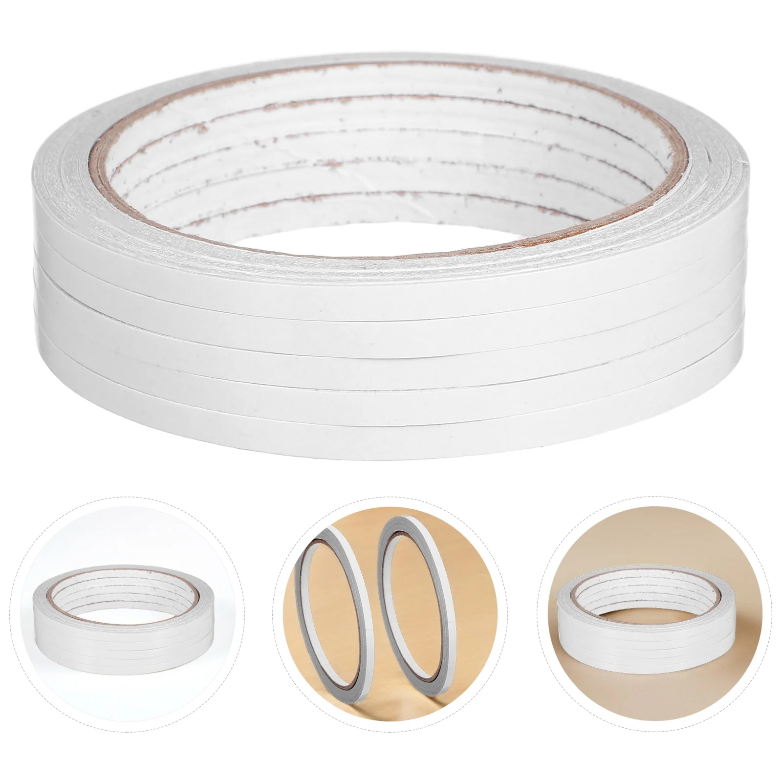 

5Pcs 1200x0.5cm Double-Sided Adhesive Tape Easy to Cut Peel Stick for DIY Projects Photo Display Gift Wrapping Craft Adhesive