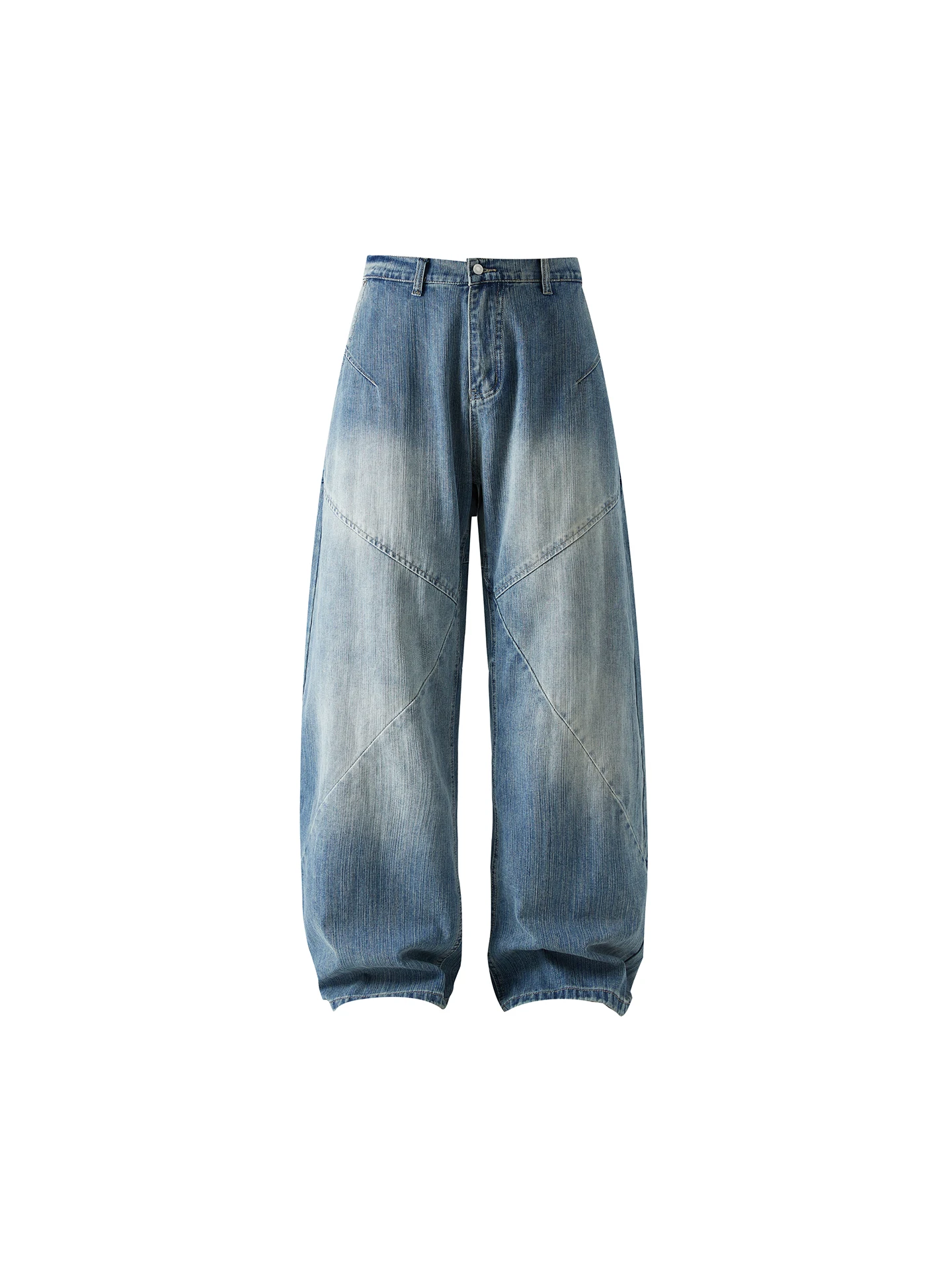 

Мужские джинсы в стиле ретро American Washed Distressed Knife: Новые весенние свободные широкие брюки в рабочем стиле, повседневные штаны