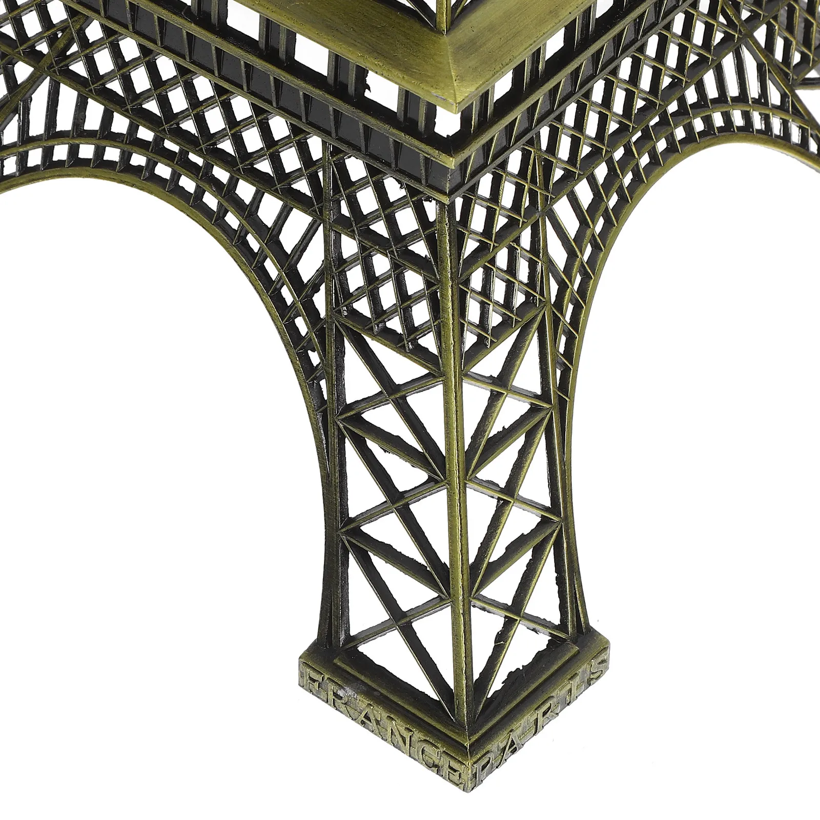 25cm Antique Bronze Alloy Eiffel Tower Statue, Romantic Parisian Tabletop Sculpture, Home Office Desk Decor Ornament for Living