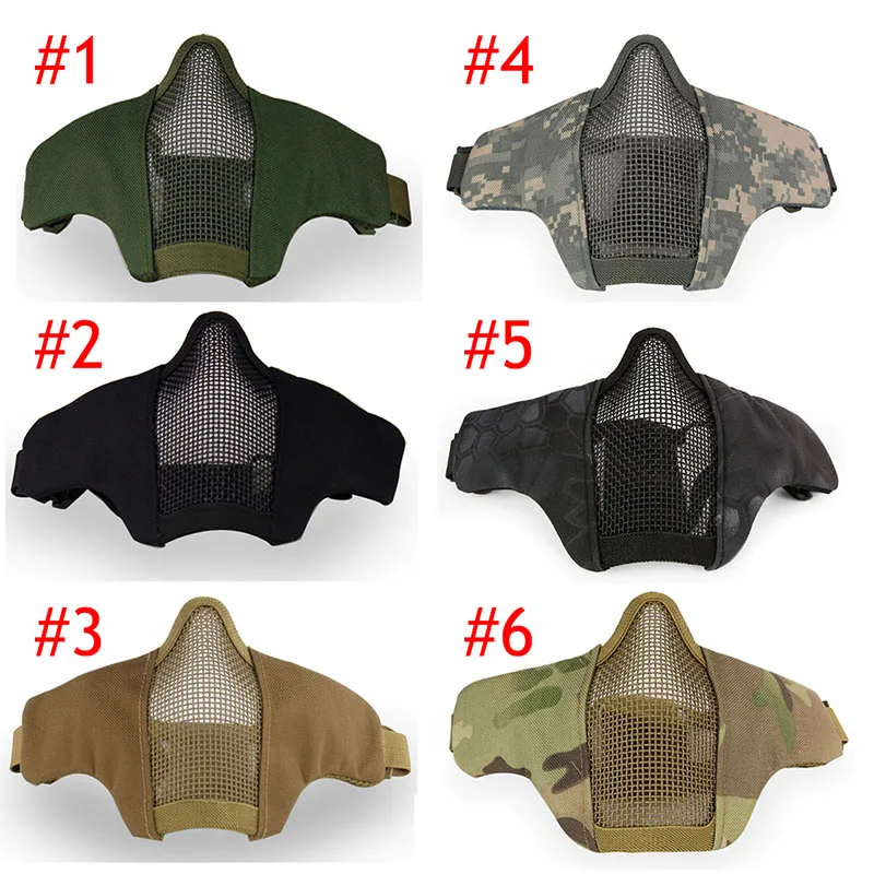 Tactical Protective Half Mask Lightweight Construction Suitable For Outdoor Games