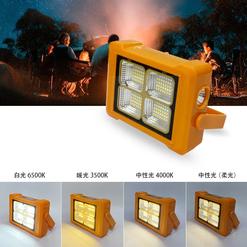 Camping lights are convenient and have a long battery life. Solar energy is used for setting up stalls, creating an atmosphere f