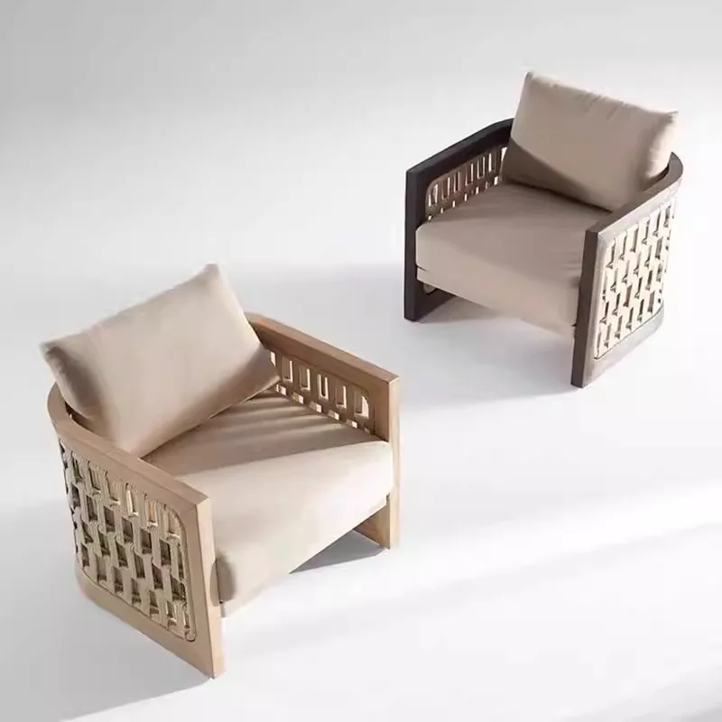 

Living Room Outdoor Garden Chairs Homestay Courtyard Simplicity Nordic Garden Restaurant Wood Furniture Chaises De Jardin MHSF