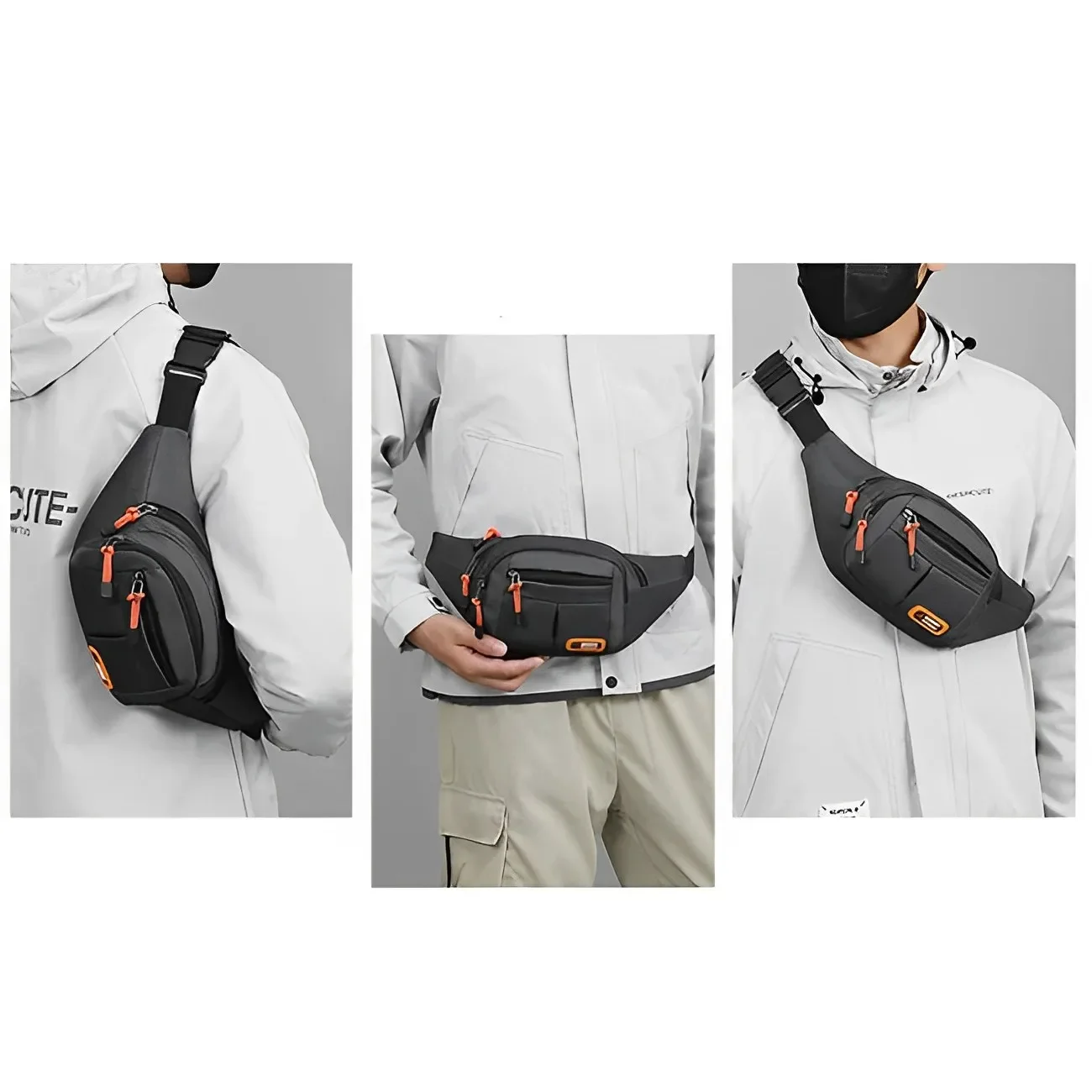 Oxford Waterproof Unisex Waist Bag - Large Capacity, Wear - Resistant Multifunctional Fanny Pack (Riñoneras Para Hombre)