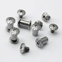4Pieces Stainless Steel Screw for Diy Knife Handle Material Making T8 Plum Nails Spindle Torx Screw Straight Folding Knife