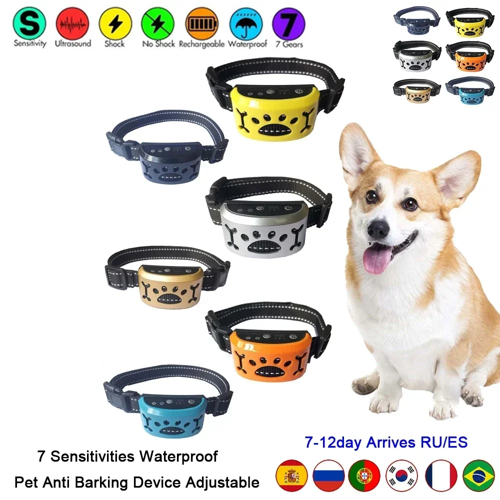 

Anti-Barking Collar for Pet, Ultrasonic Bark Stop, Waterproof Training Equipment, Dog Stop Bark Device, Pet Supply