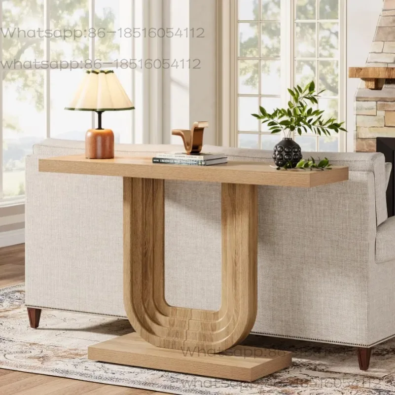 New Arrival Living Room Furniture Nordic Design Antique 100cm Classic Wood Brown Hallway Wooden Console Tables for Entrance
