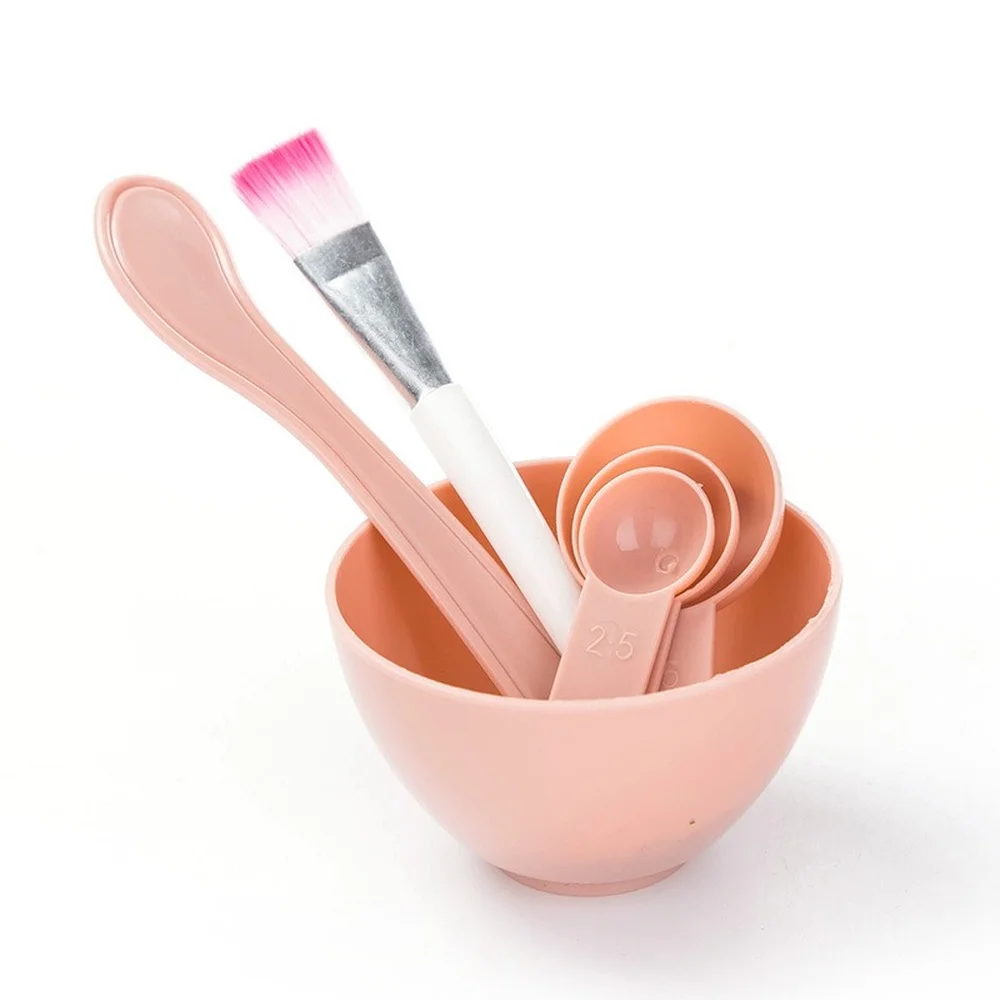 4PCS Face Mask Mixing Bowl Set DIY Facemask Mixing Tool with Silicone Facial Mask Bowl Makeup Brushes Spatula Beauty Skin Care