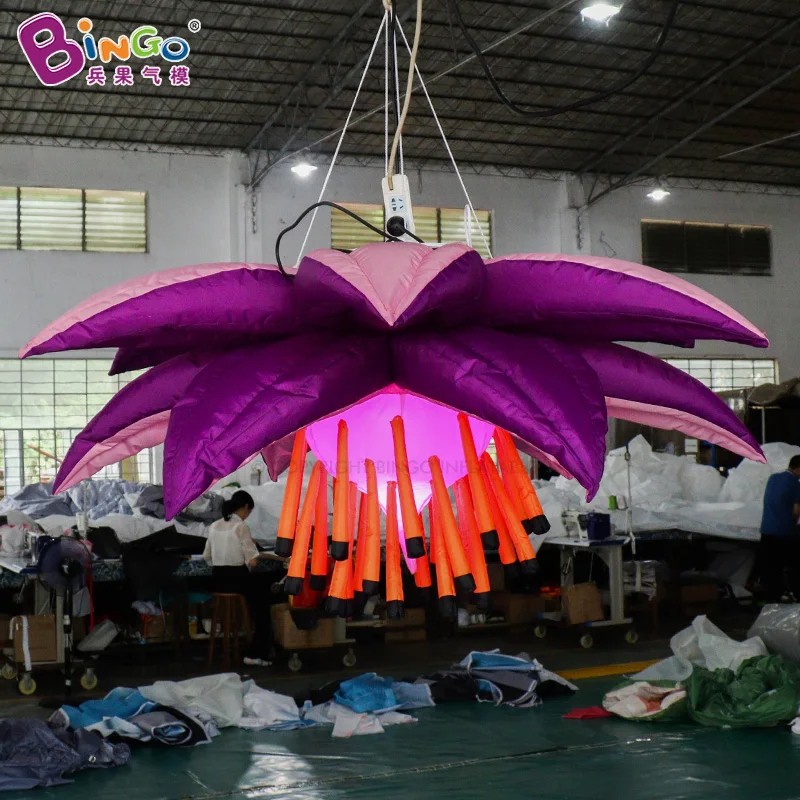 Party inflatable decoration 1.5x0.57m  inflatable flower for wedding decoration inflatable Purple flower with thorns