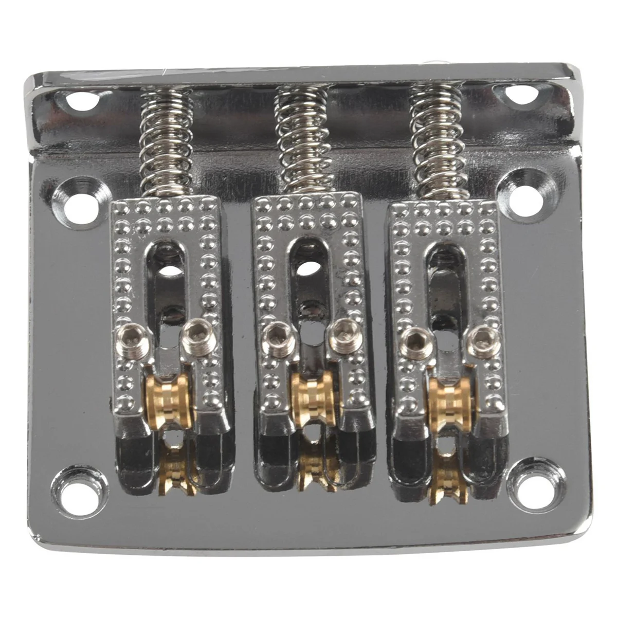 N18R 3X 3 String Guitar Ball String Bridge Bridge Pull String Hard Tail Guitar Bridge Tail 3 String Guitar Replacement Silver